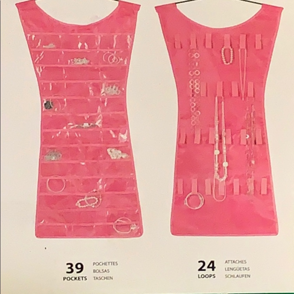 umbra little pink dress hanging jewelry organizer